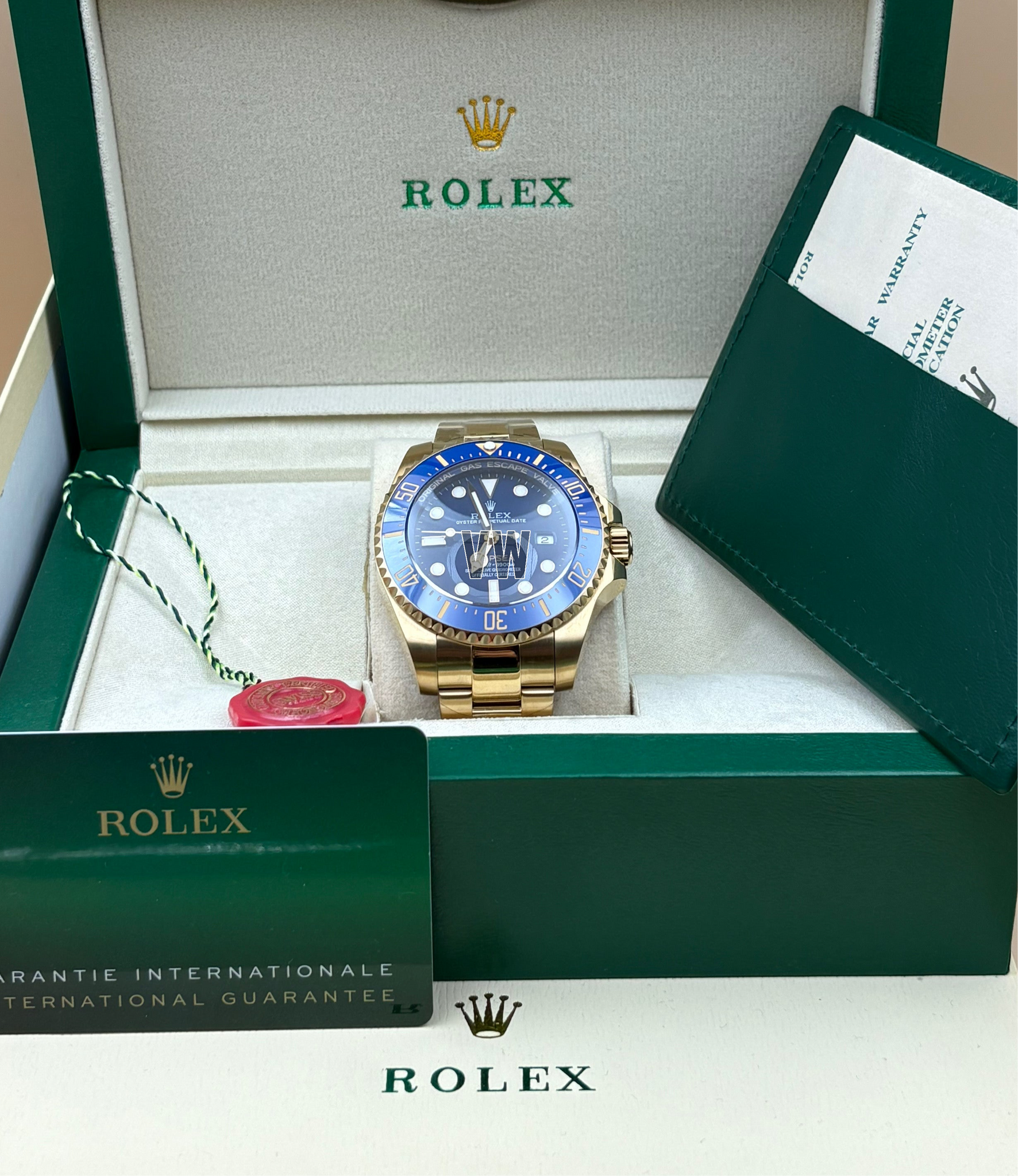 ROLEX SEA-DWELLER DEEPSEA 136668LB 44MM YELLOW GOLD BLUE DIAL & BLUE BEZEL