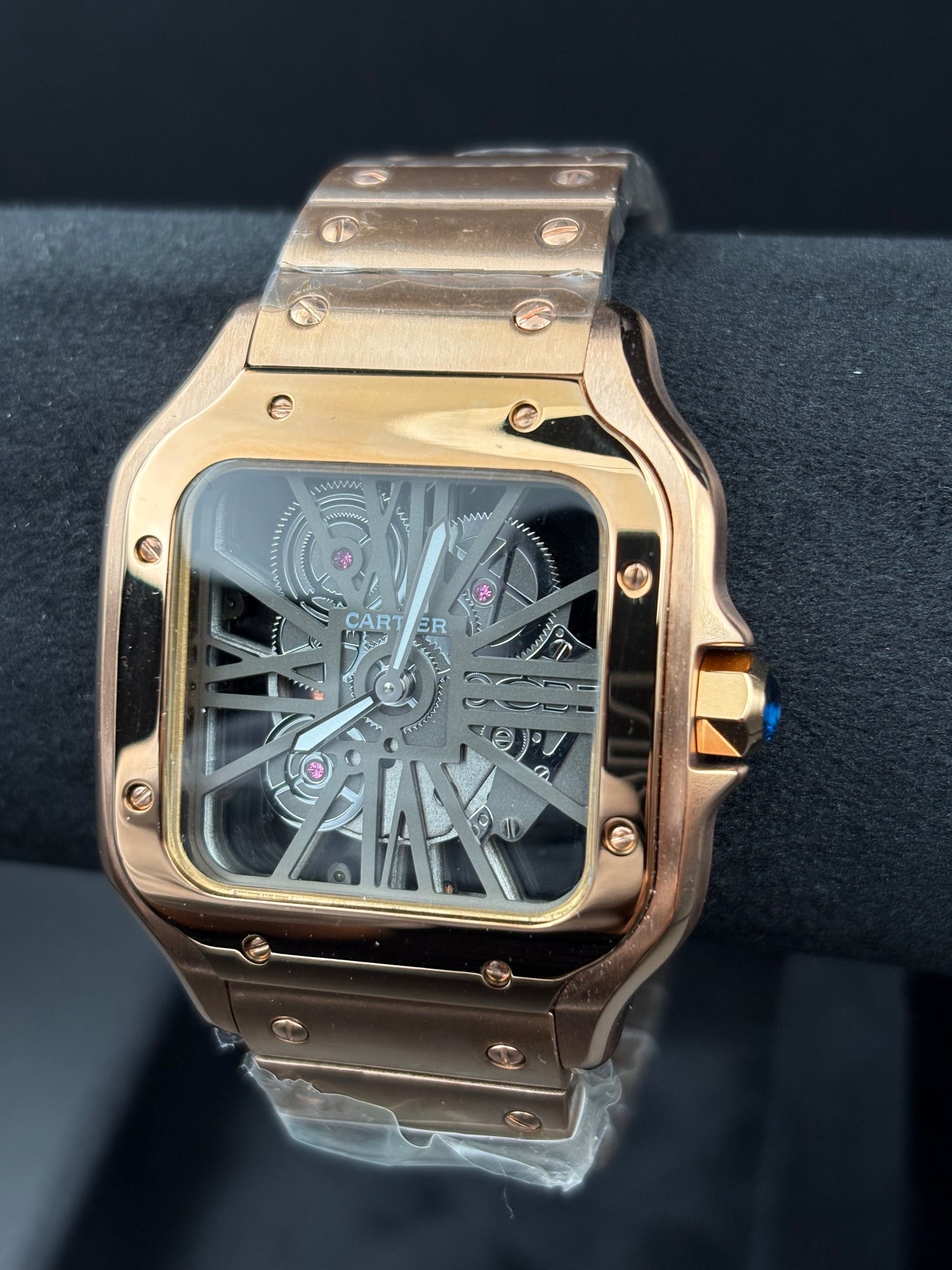 CARTIER SANTOS NEW 2023 SANTOS DE CARTIER SKELETON ROSE GOLD