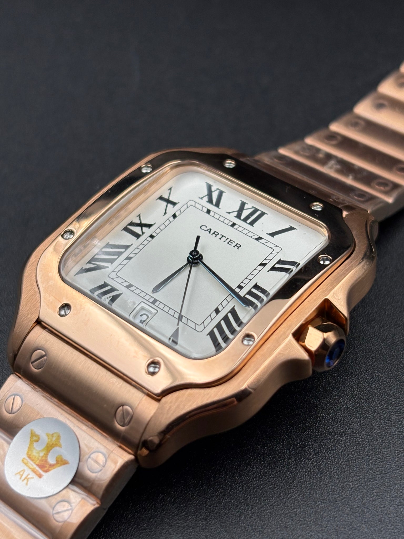 SANT0S DE CARTIER WATCH LARGE MODEL, AUTOMATIC, Rose GOLD, INTERCHANGEABLE