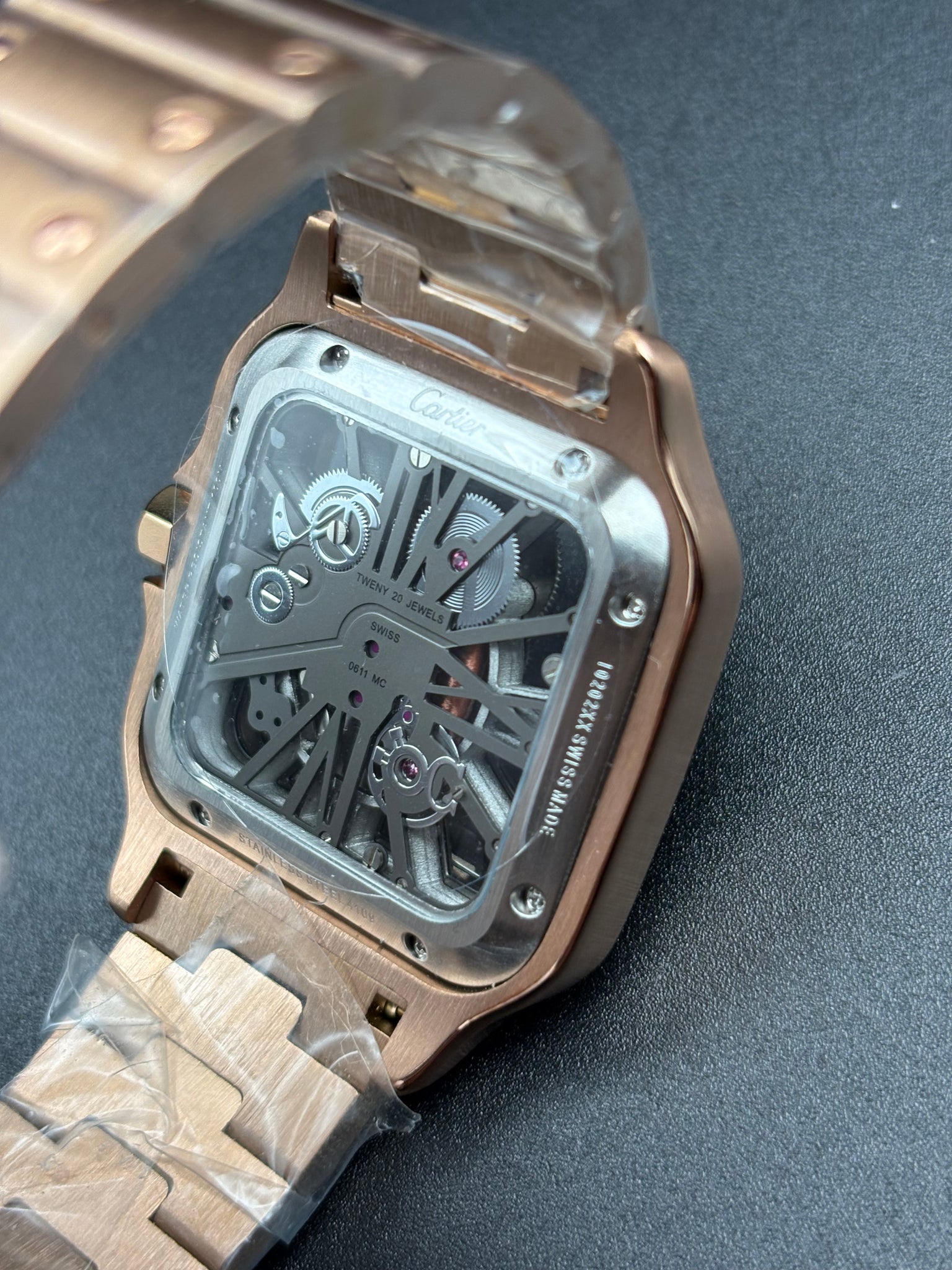 CARTIER SANTOS NEW 2023 SANTOS DE CARTIER SKELETON ROSE GOLD