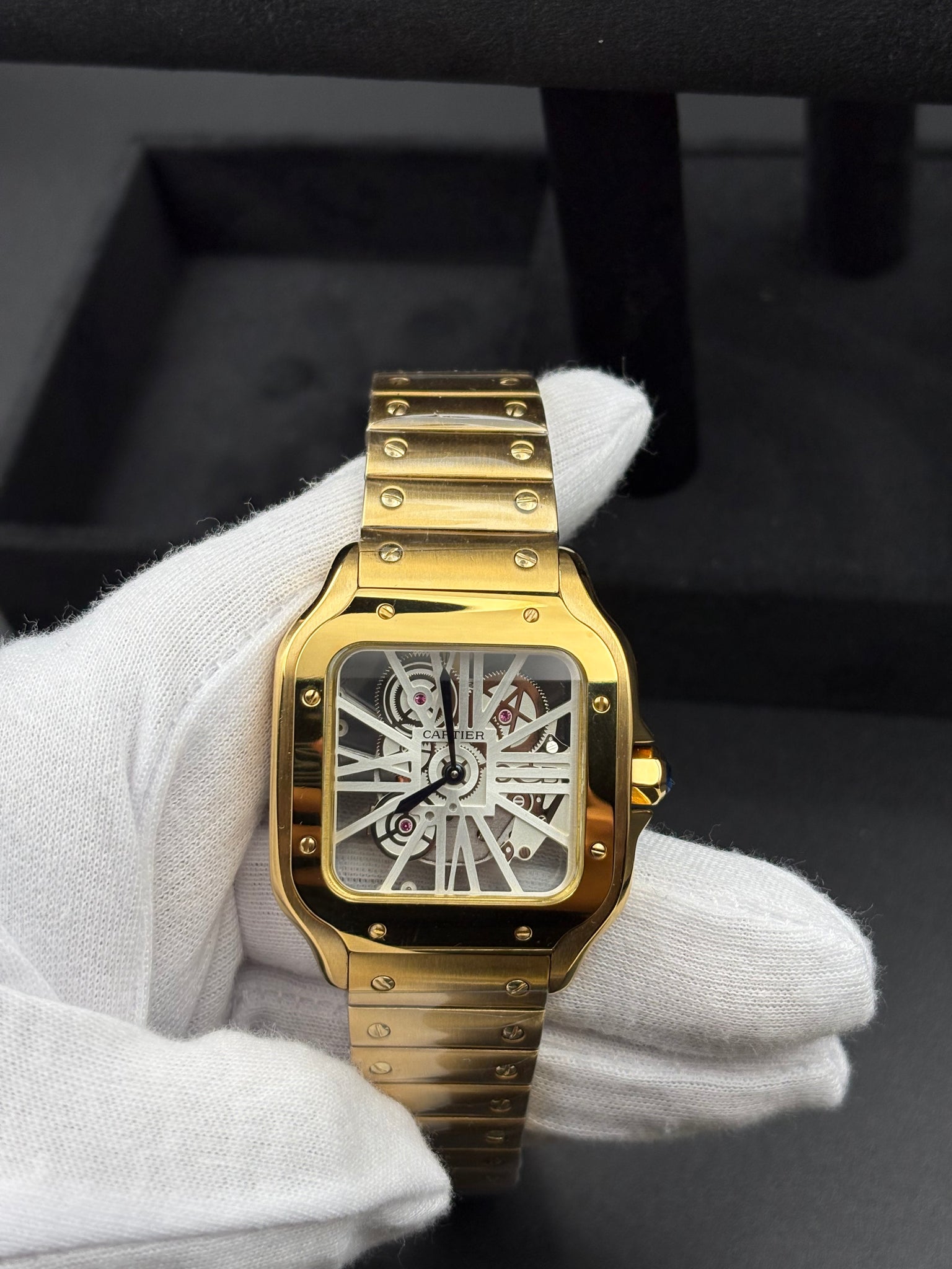 CARTIER SANTOS NEW 2023 SANTOS DE CARTIER SKELETON GOLD