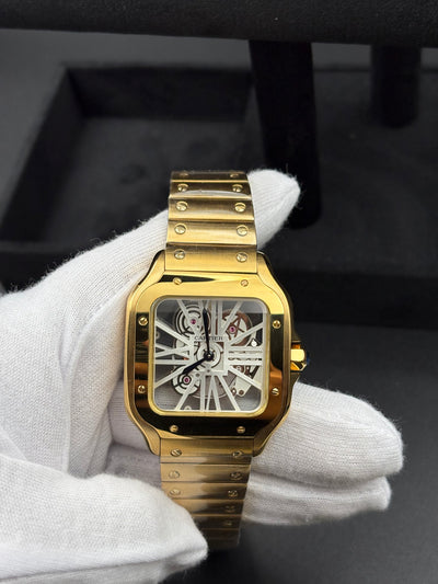 CARTIER SANTOS NEW 2023 SANTOS DE CARTIER SKELETON GOLD