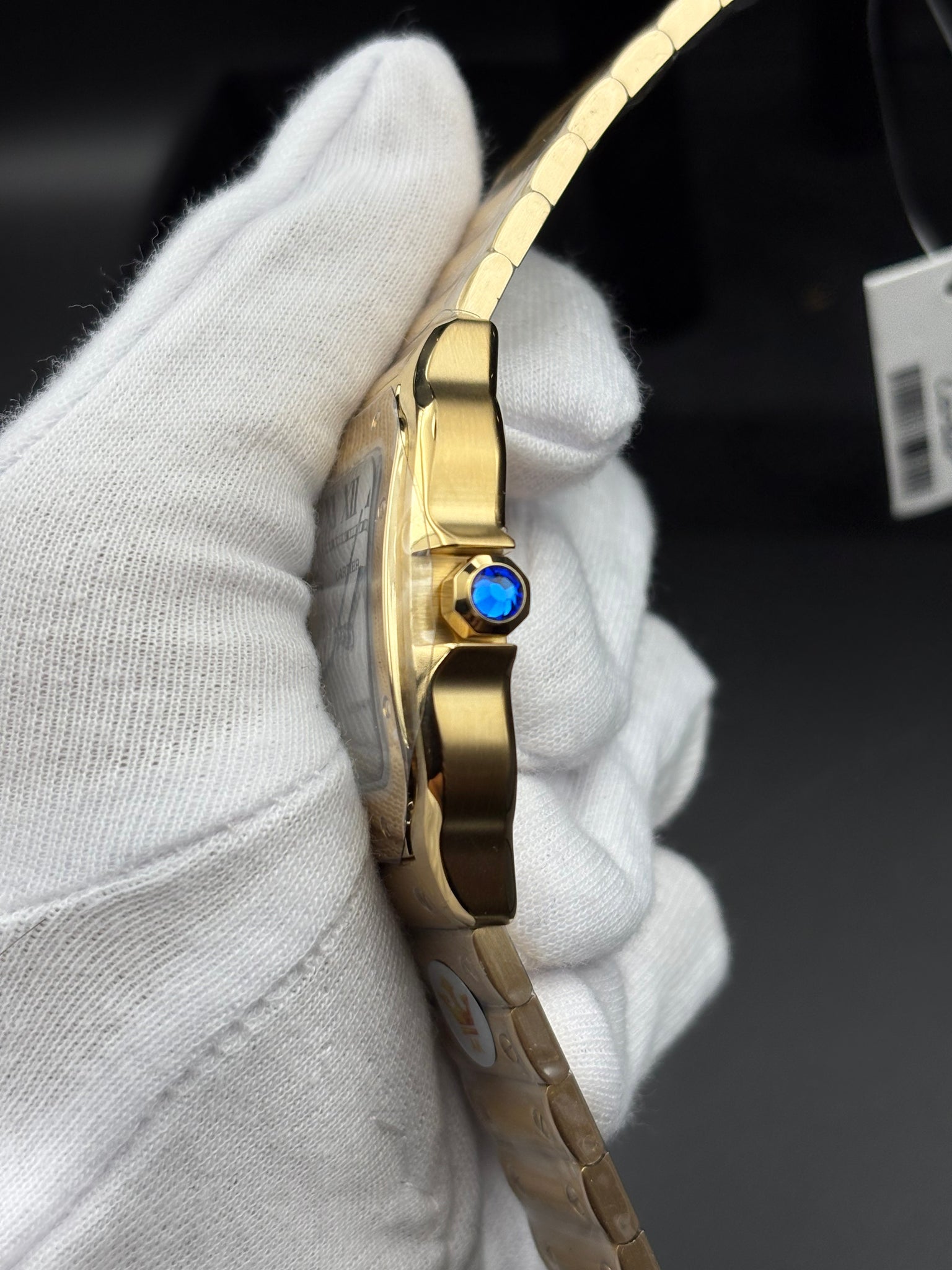 SANT0S DE CARTIER WATCH LARGE MODEL, AUTOMATIC, GOLD, INTERCHANGEABLE