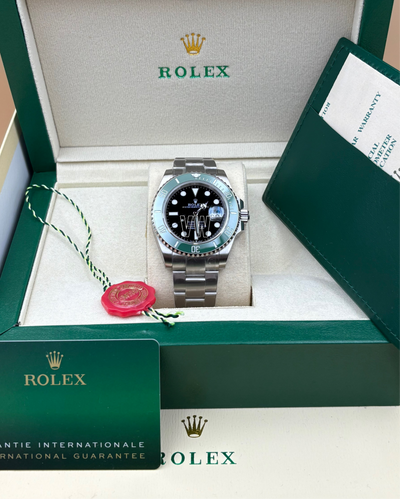SUBMARINER SS BLACK COLLECTOR GREEN CERAMIC BEZEL 41MM CLONE