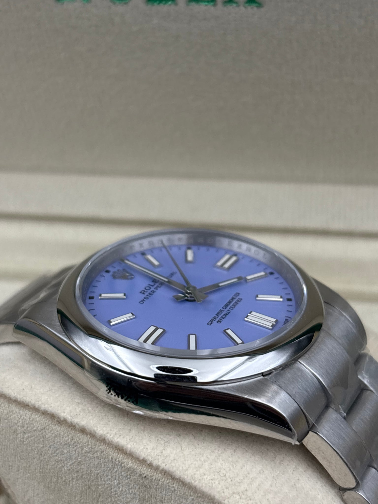 Rolex Oyster Perpetual purple 41mm