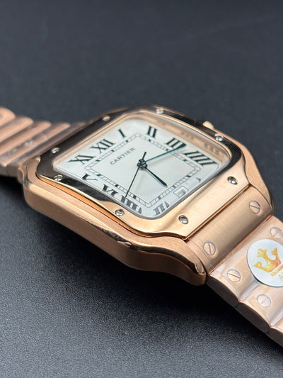 SANT0S DE CARTIER WATCH LARGE MODEL, AUTOMATIC, Rose GOLD, INTERCHANGEABLE