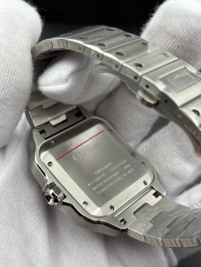 CARTIER SANTOS DE CARTIER LARGE STEEL & ADLC GREY DIAL MEN'S AUTOMATIC