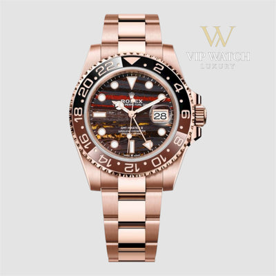 ROLEX GMT ll TIGER ROSE GOLD IRON DIAL 2025