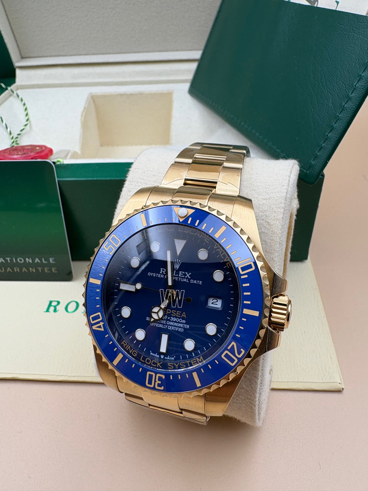 ROLEX SEA-DWELLER DEEPSEA 136668LB 44MM YELLOW GOLD BLUE DIAL & BLUE BEZEL