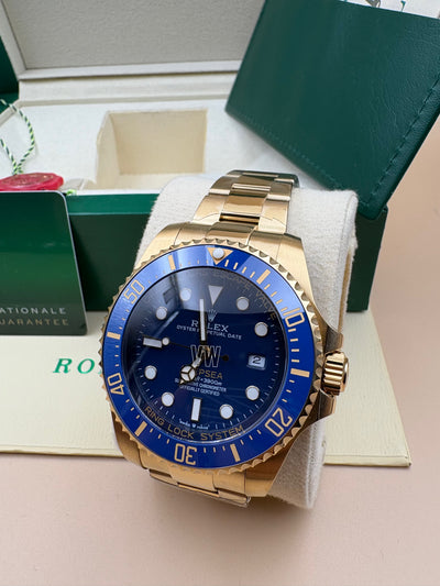 ROLEX SEA-DWELLER DEEPSEA 136668LB 44MM YELLOW GOLD BLUE DIAL & BLUE BEZEL