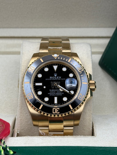 SUBMARINER GOLD BLACK DIAL CERAMIC BEZEL 40MM CLONE
