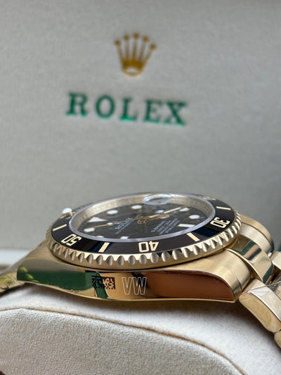 SUBMARINER GOLD BLACK DIAL CERAMIC BEZEL 40MM CLONE
