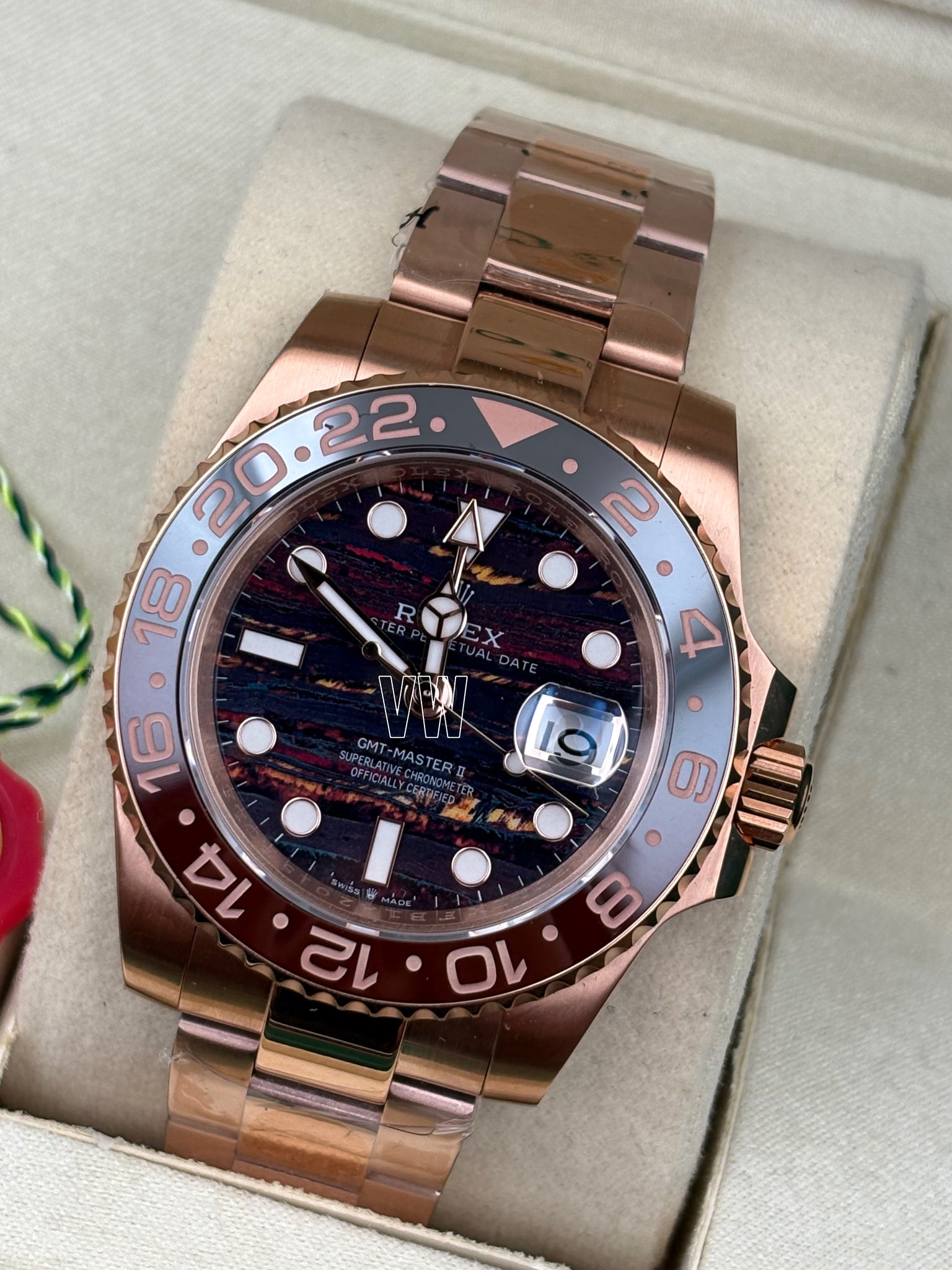 ROLEX GMT ll TIGER ROSE GOLD IRON DIAL 2025