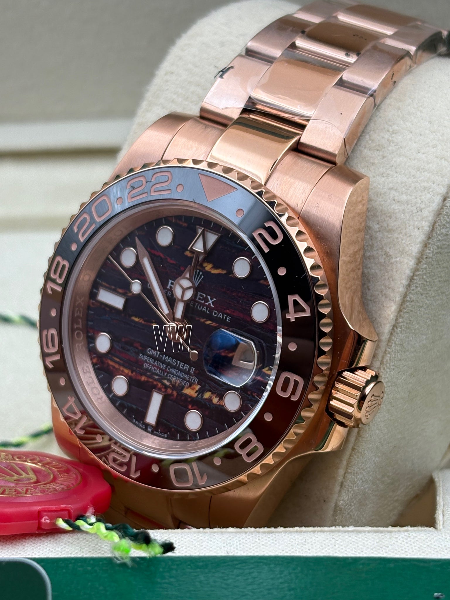 ROLEX GMT ll TIGER ROSE GOLD IRON DIAL 2025