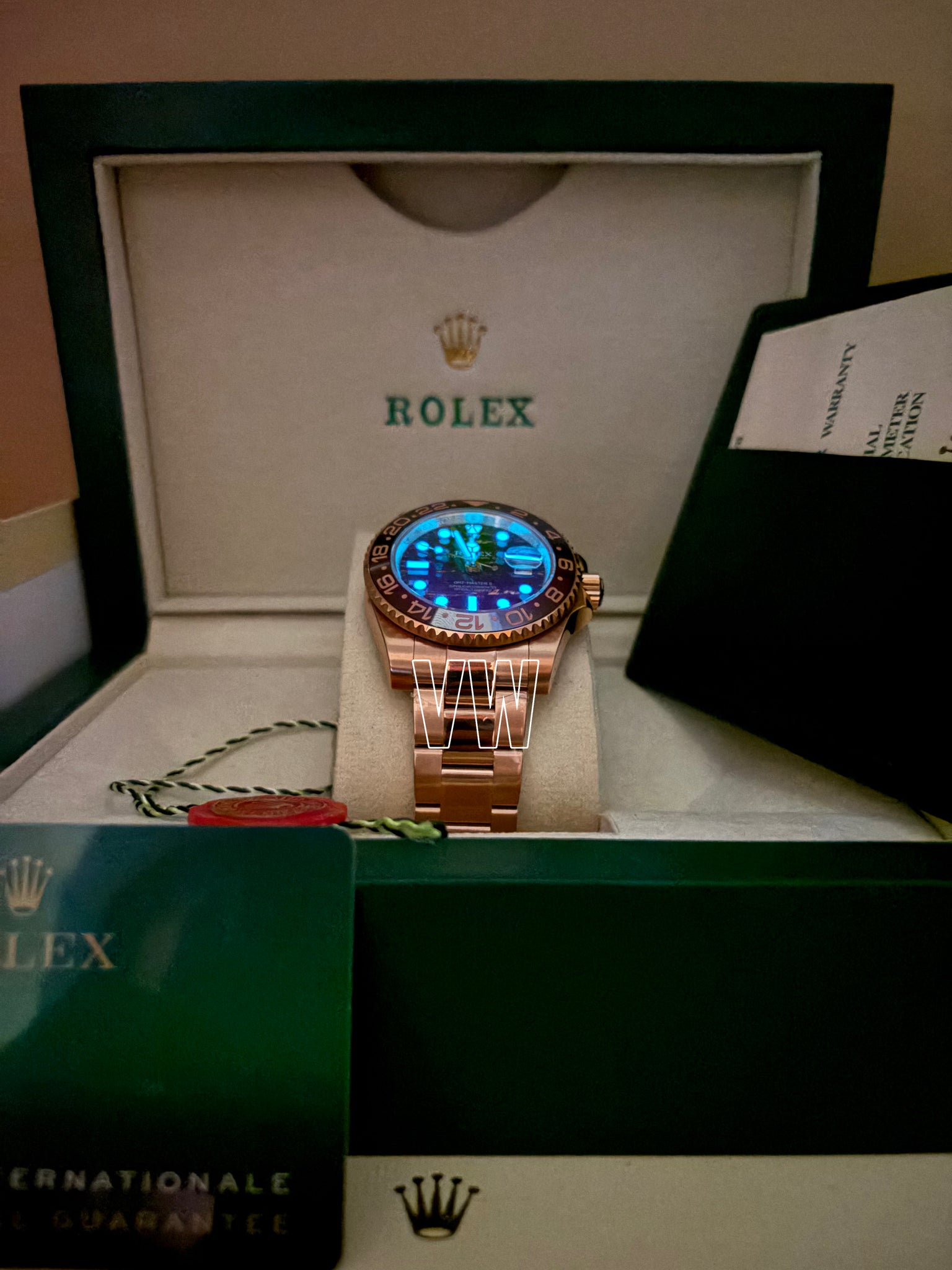 ROLEX GMT ll TIGER ROSE GOLD IRON DIAL 2025