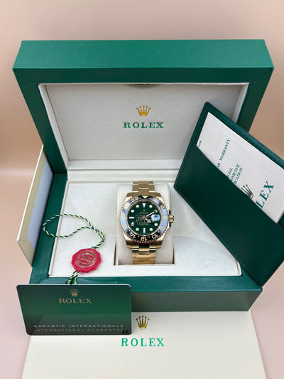 GMT-MASTER II SS GOLD GREEN CERAMIC BEZEL 40MM CLONE
