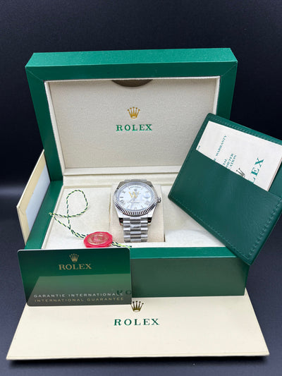 Rolex Day-Date 40mm White Gold 228239 White Roman President