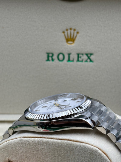 Rolex Day-Date 40mm White Gold 228239 White Roman President
