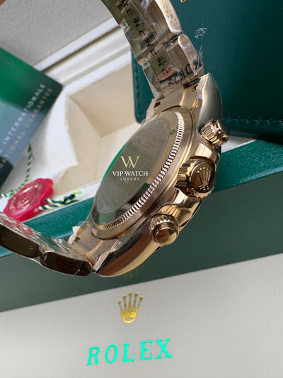 Daytona Yelloow Gold Black Dial Champagne Chronographs 40mm