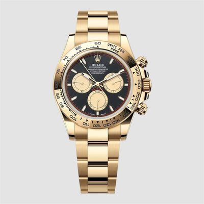 Daytona Yelloow Gold Black Dial Champagne Chronographs 40mm