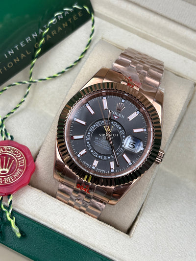 Rolex Sky dweller Rose gold Black dial