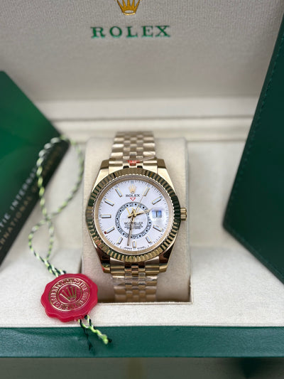 SKY-DWELLER GOLD WHITE DIAL