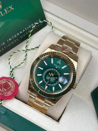 SKY-DWELLER GOLD Green Dial