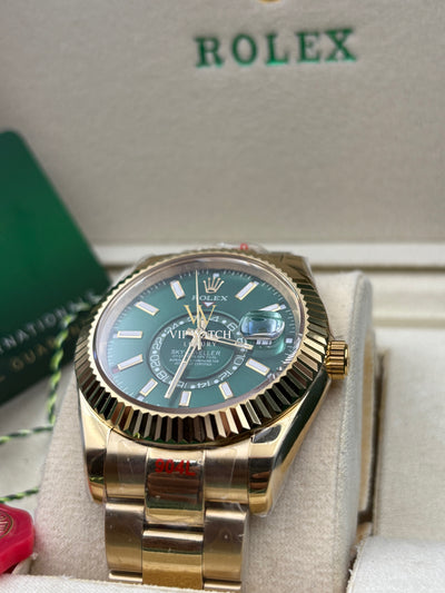 SKY-DWELLER GOLD Green Dial