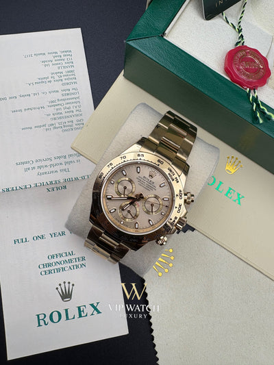 Rolex Daytona Yellow Gold Champagne Dial 40mm