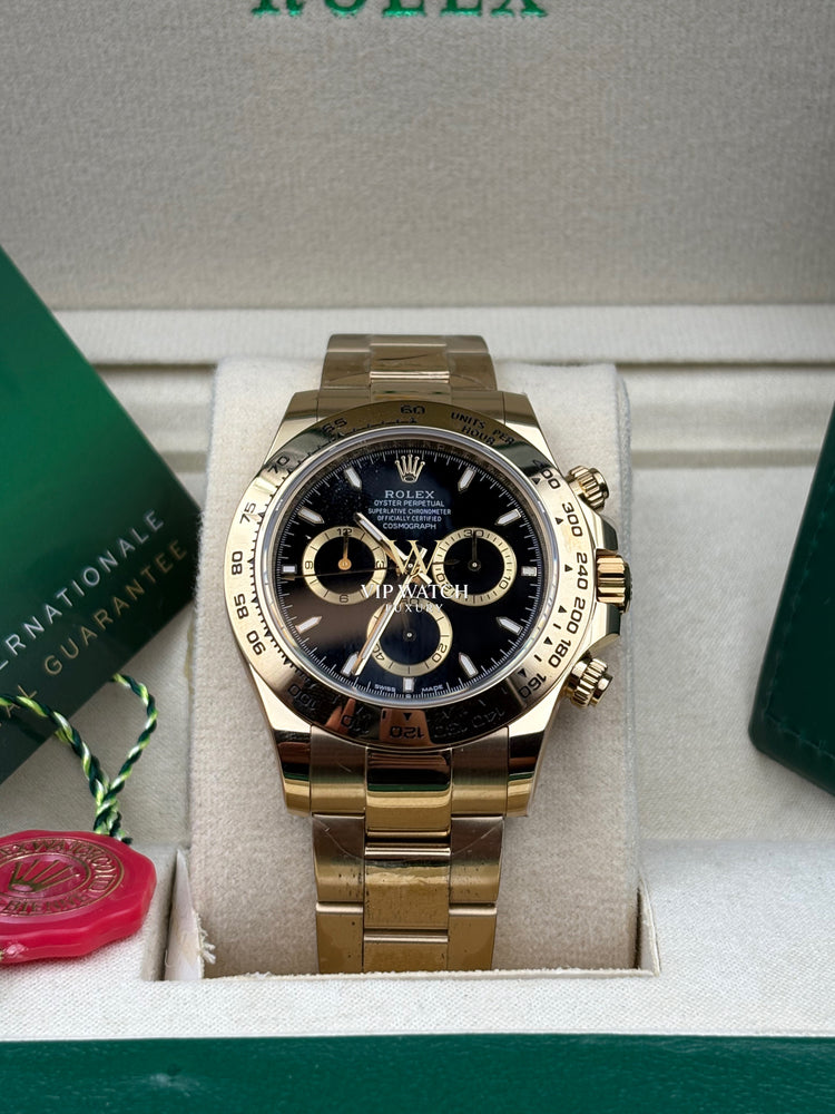 Rolex Cosmograph Daytona Yellow Gold 126508 Black Index