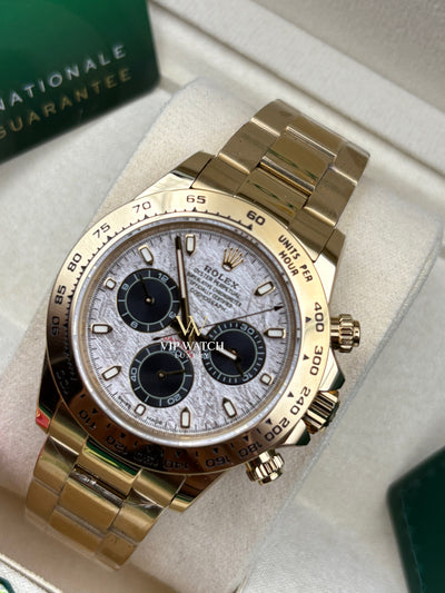 C0SM0GRAPH DAYT0NA GOLD METEORITE DIAL 40MM