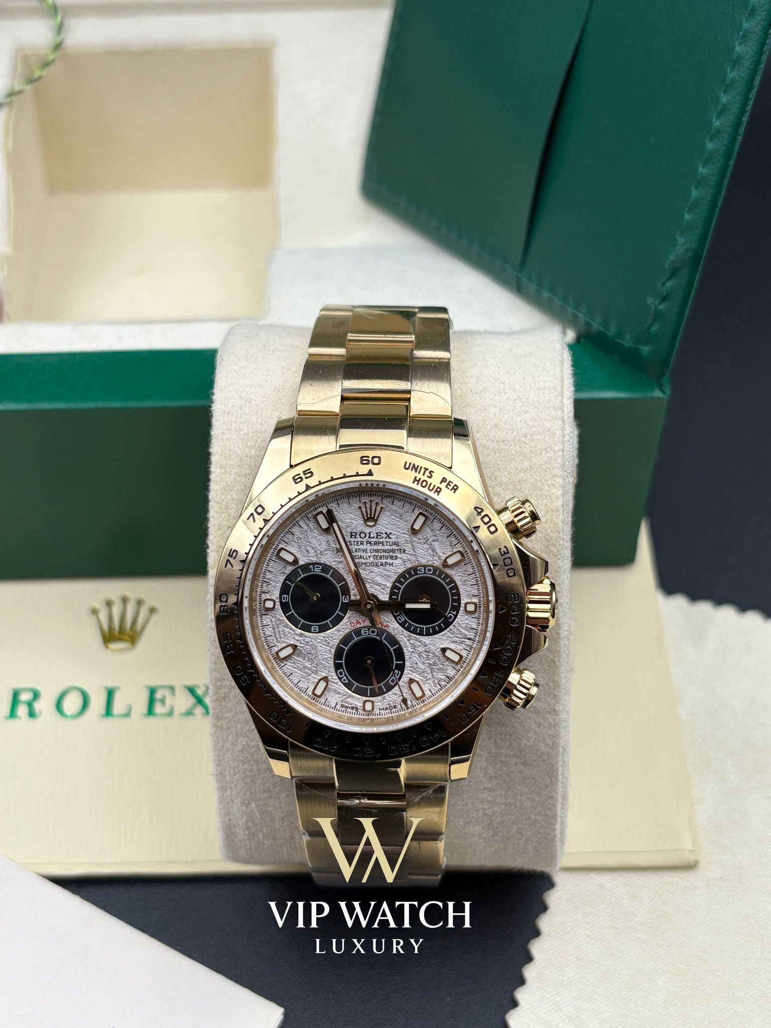 C0SM0GRAPH DAYT0NA GOLD METEORITE DIAL 40MM