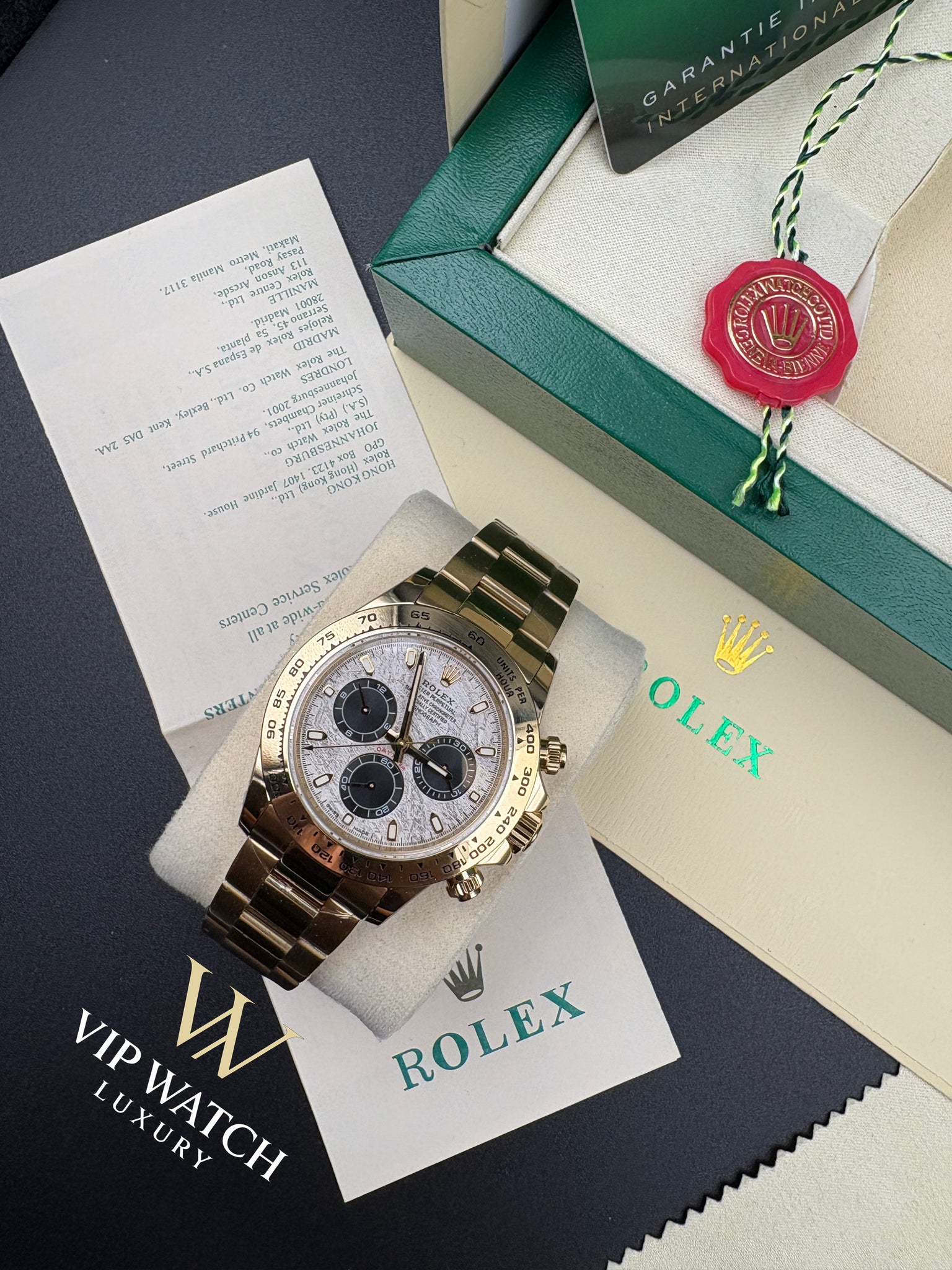 C0SM0GRAPH DAYT0NA GOLD METEORITE DIAL 40MM