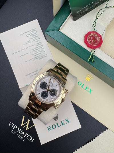 C0SM0GRAPH DAYT0NA GOLD METEORITE DIAL 40MM