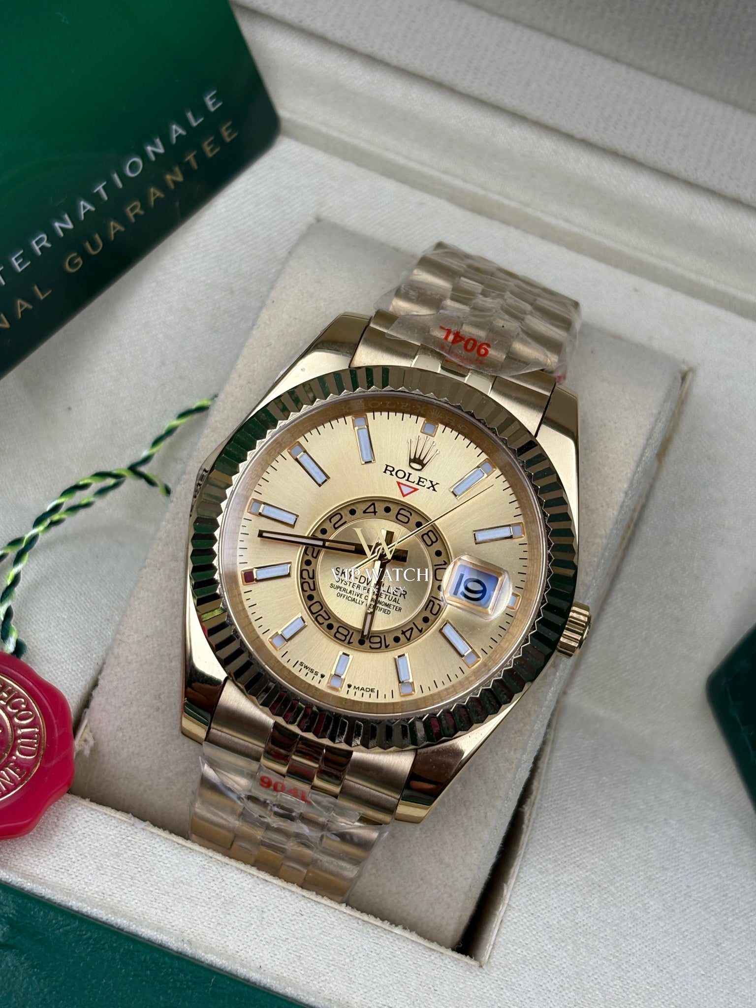 Rolex Sky-Dweller 326938 Yellow Gold Champagne Dial 42