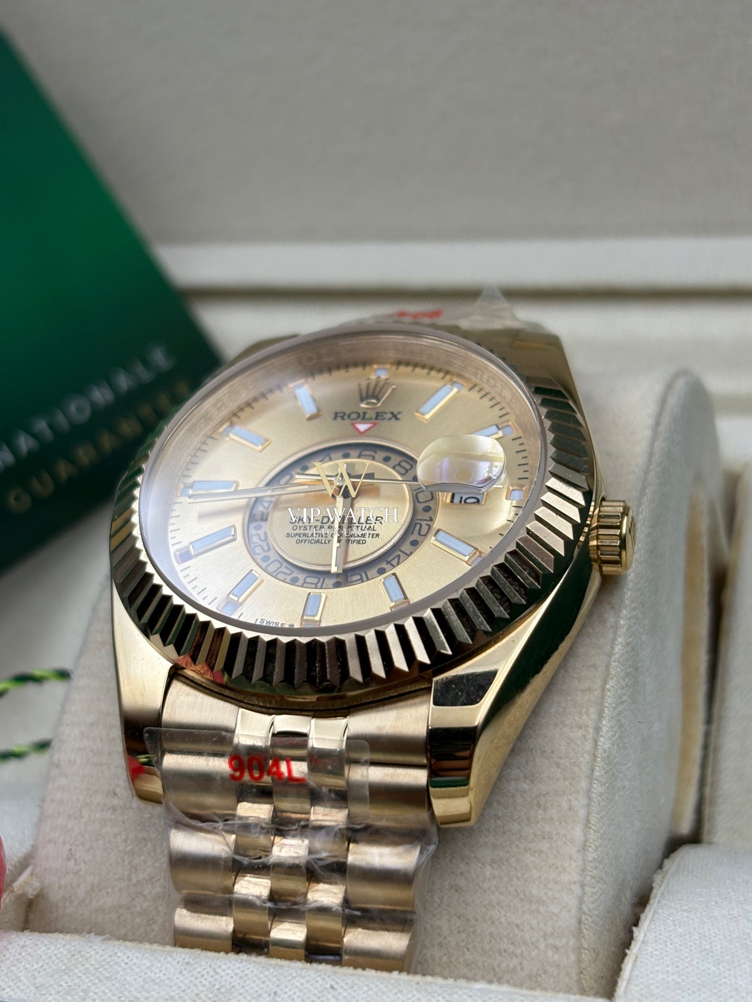 Rolex Sky-Dweller 326938 Yellow Gold Champagne Dial 42