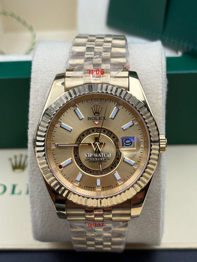 Rolex Sky-Dweller 326938 Yellow Gold Champagne Dial 42