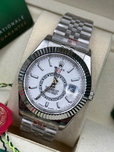 Rolex Sky Dweller Steel White Dial 42mm