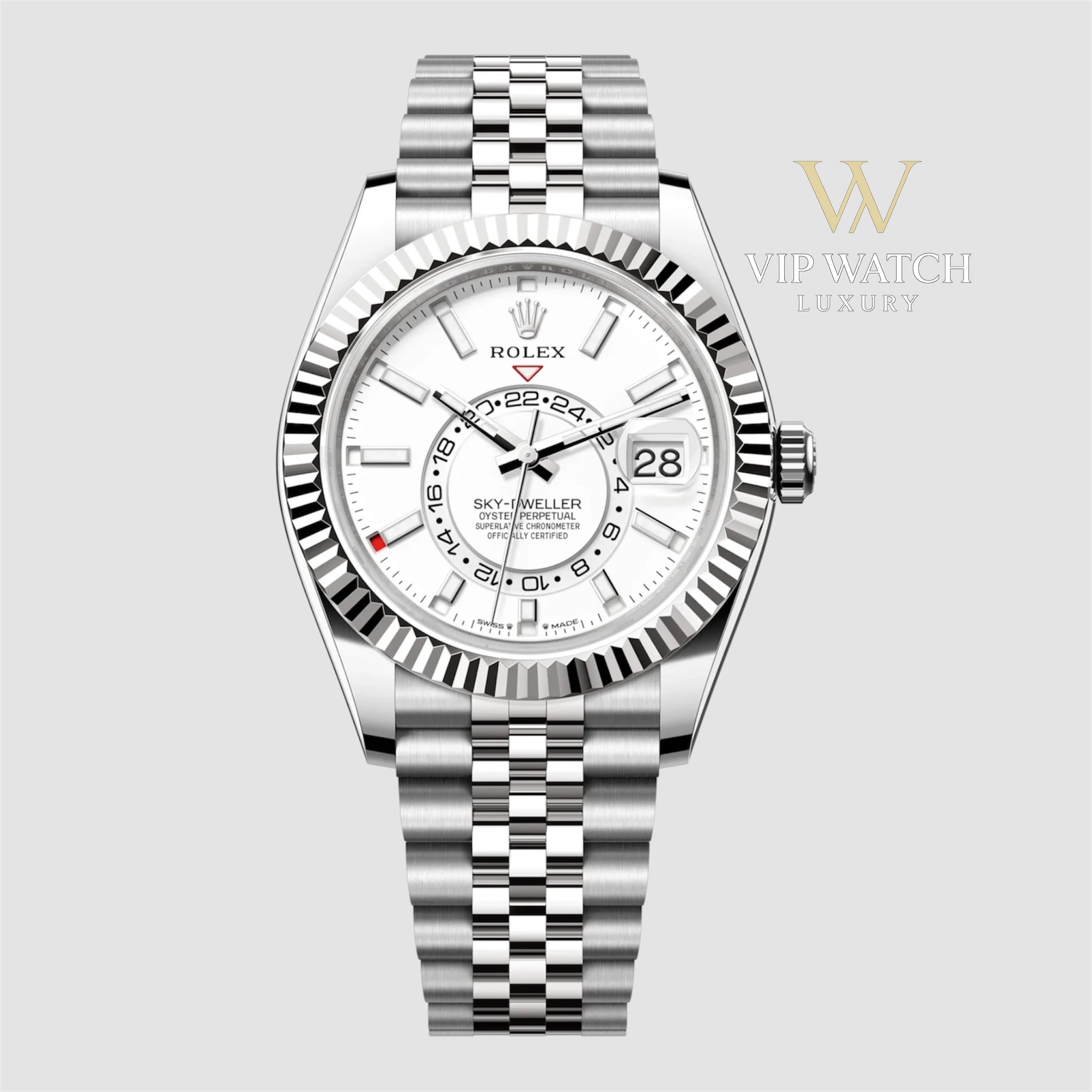 Rolex Sky Dweller Steel White Dial 42mm