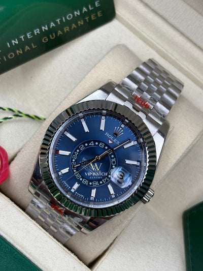 SKY-DWELLER BLUE DIAL AUTOMATIC MEN'S JUBILEE WATCH