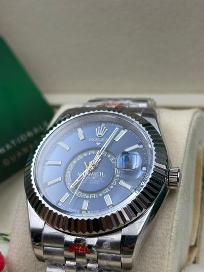 SKY-DWELLER BLUE DIAL AUTOMATIC MEN'S JUBILEE WATCH