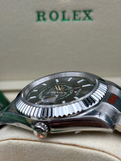 SKY-DWELLER SS GREEN DIAL STICK MARKERS