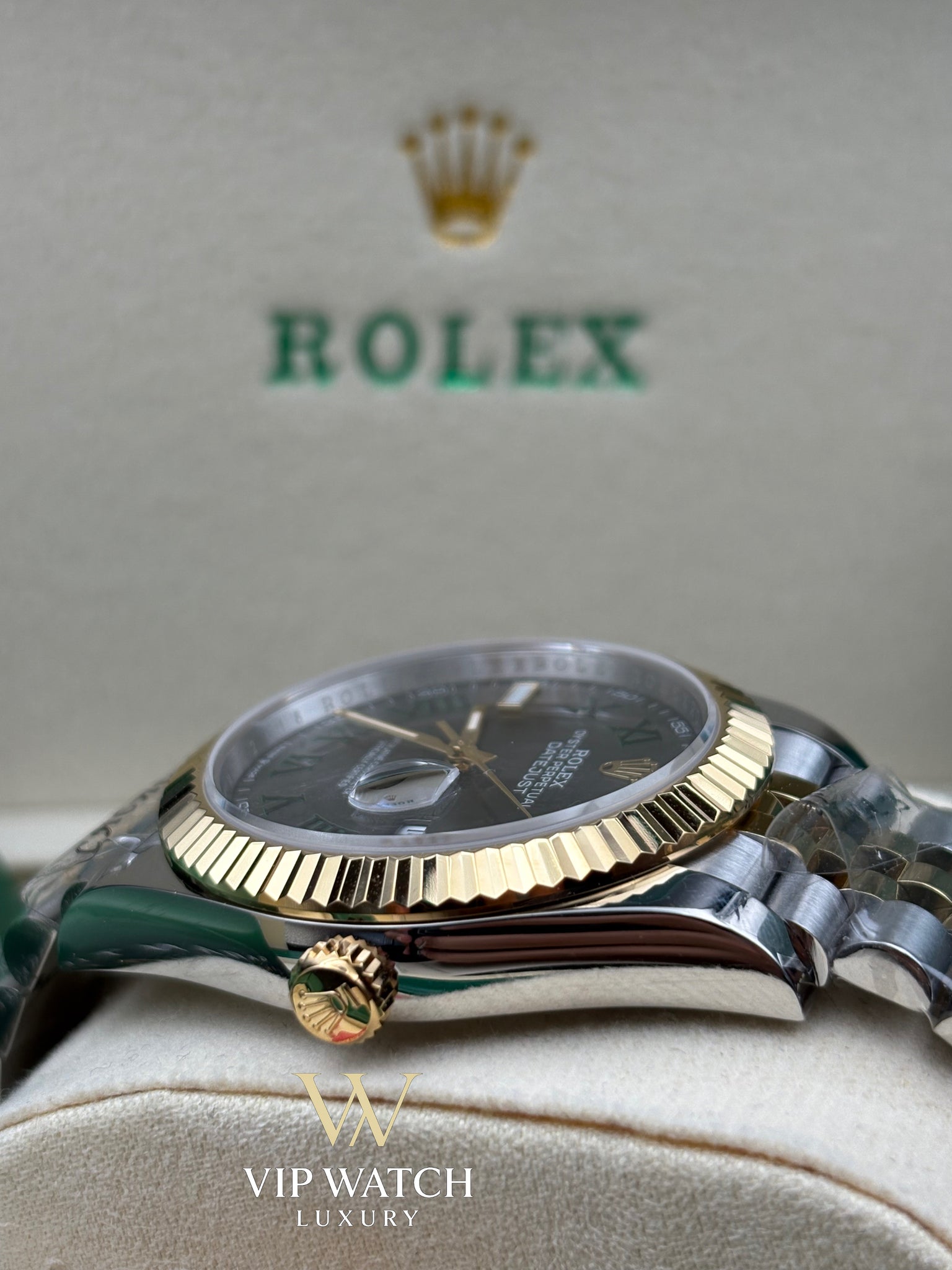 Rolex Date-Just Wimbledon Two Tone Yellow Gold Jubilee