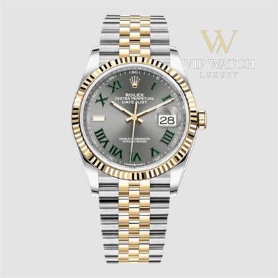 Rolex Date-Just Wimbledon Two Tone Yellow Gold Jubilee