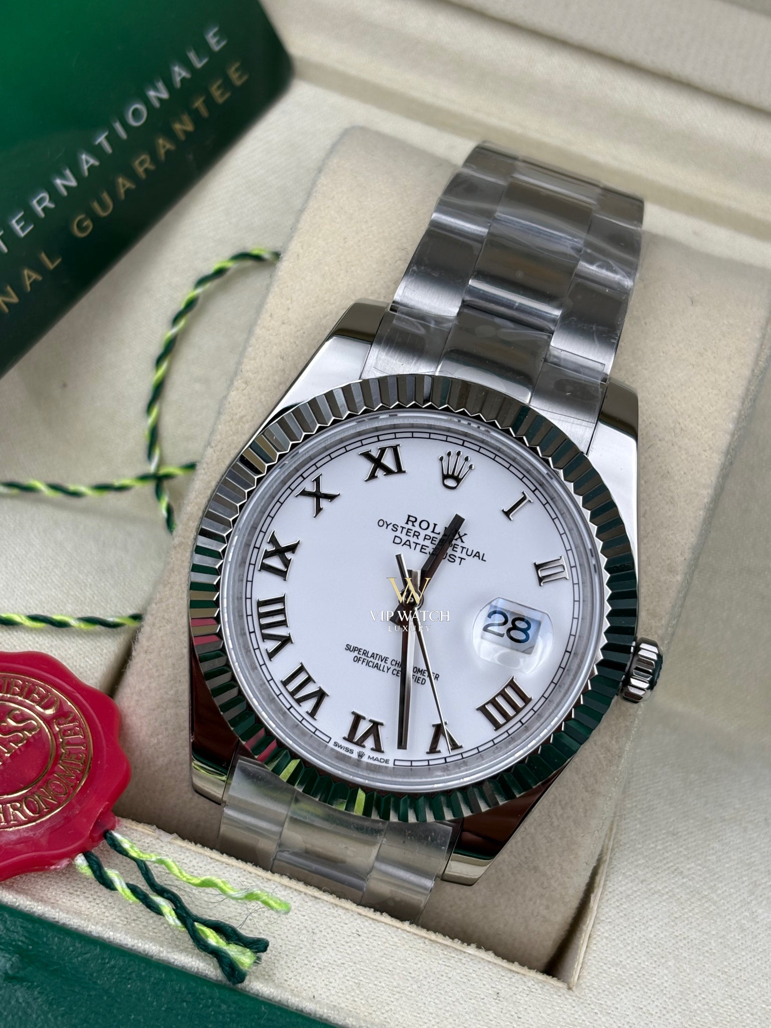 Rolex Datejust 41 Steel White Dial Roman Oyster
