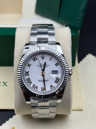 Rolex Datejust 41 Steel White Dial Roman Oyster