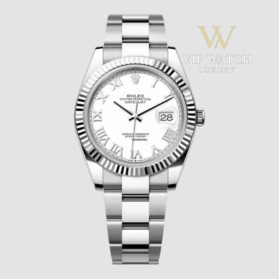 Rolex Datejust 41 Steel White Dial Roman Oyster