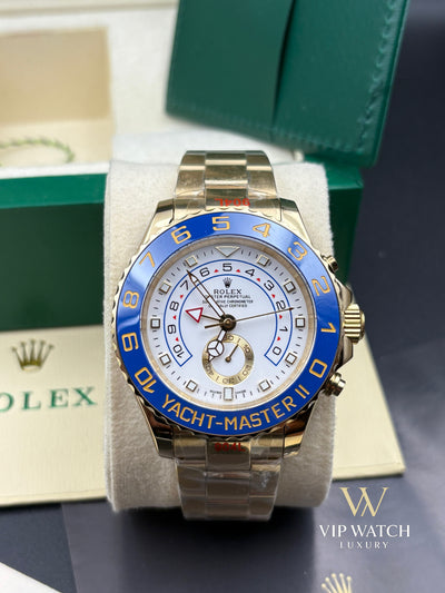 YACHT-MASTER II GOLD BLUE CERAMIC BEZEL 44MM
