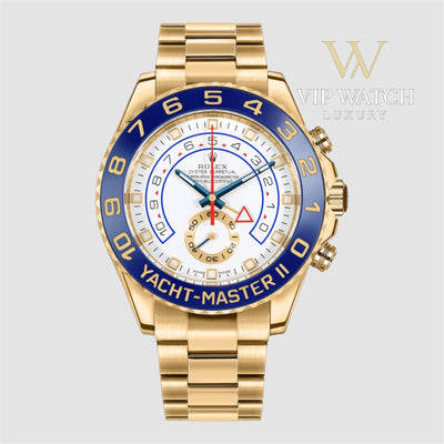 YACHT-MASTER II GOLD BLUE CERAMIC BEZEL 44MM