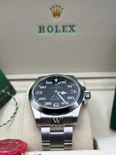 ROLEX AIR KING OYSTER GREEN LOGO WITH OYSTER STEEL